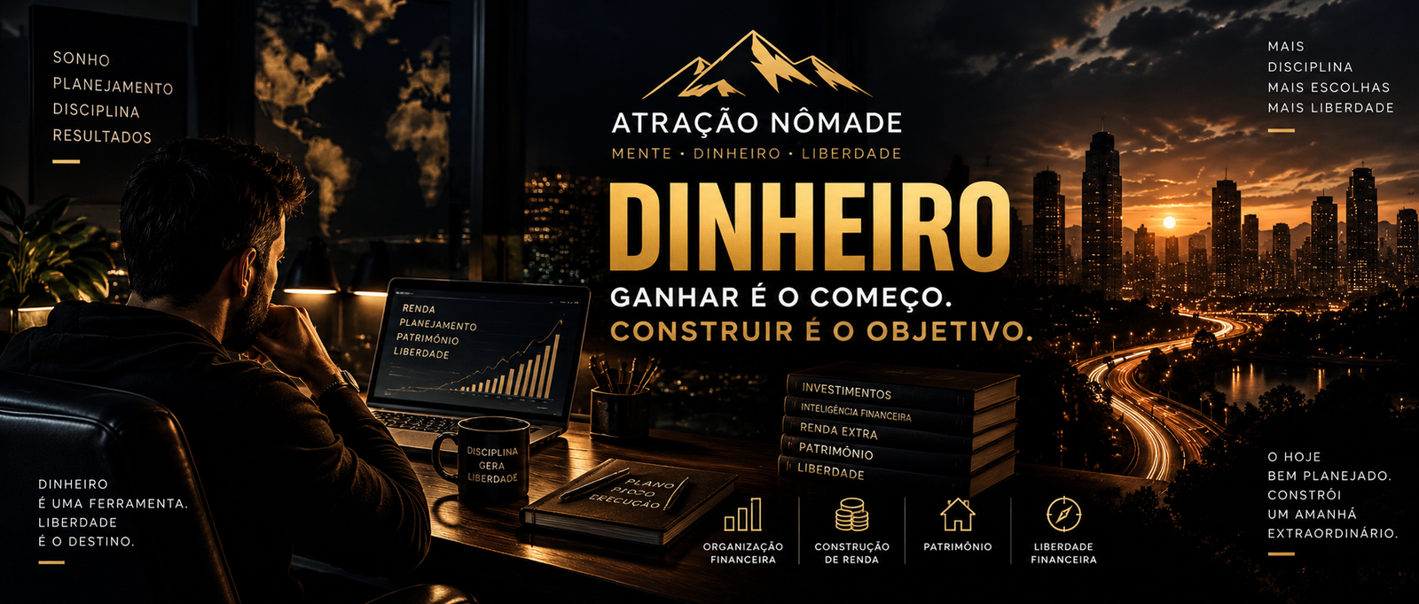Dinheiro, organização financeira, patrimônio e liberdade | Atração Nômade