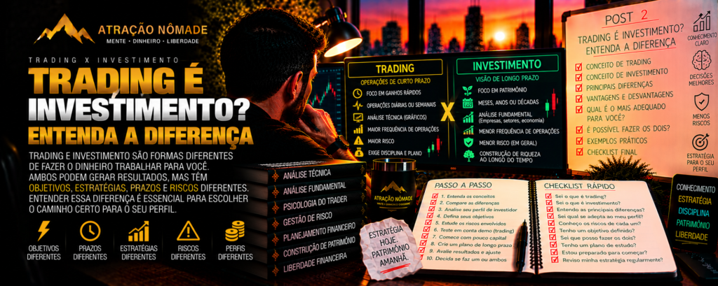 Trading é investimento? Entenda a diferença