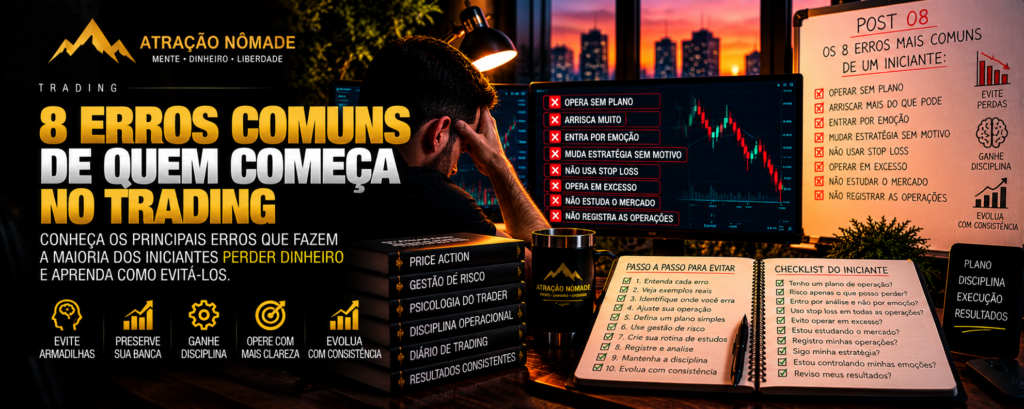 8 erros comuns de quem começa no trading